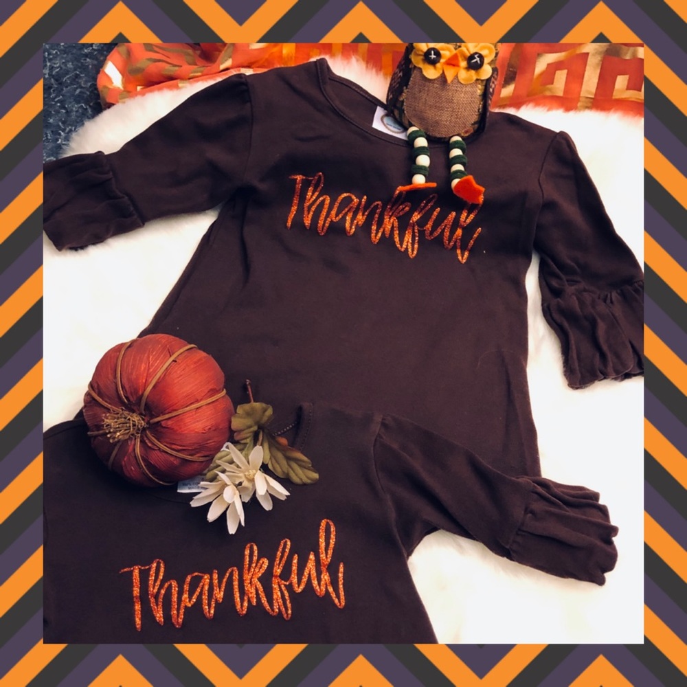 BB BLANKS Girls' Thanksgivings Shirts-Sizes 5T & 8